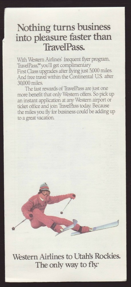 Western Airlines Ticket Jacket [1986]