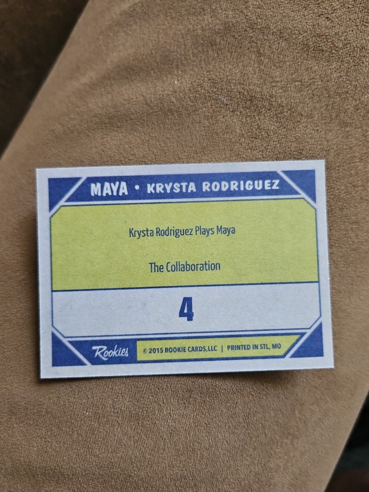 Krysta Rodriguez Custom Signed Card - Played Maya in The Collaboration