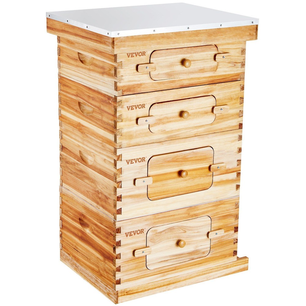 Bee Hive 40 Frame Bee Hives Starter Kit with Transparent Acrylic Windows