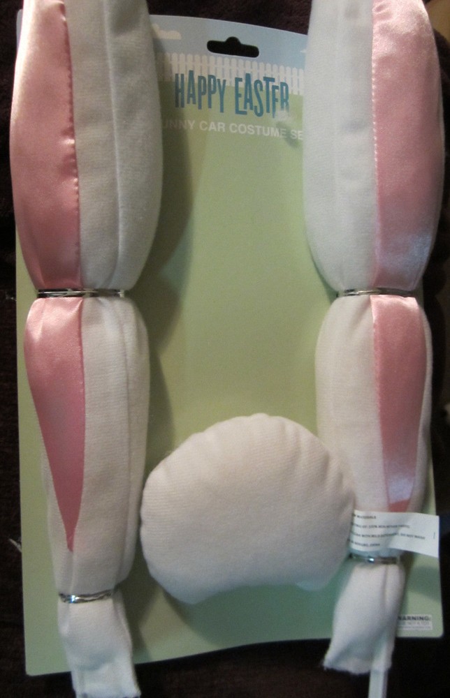 15" Cute Bunny Floppy Car Ears Rabit White & Pink Easter its so fluffy