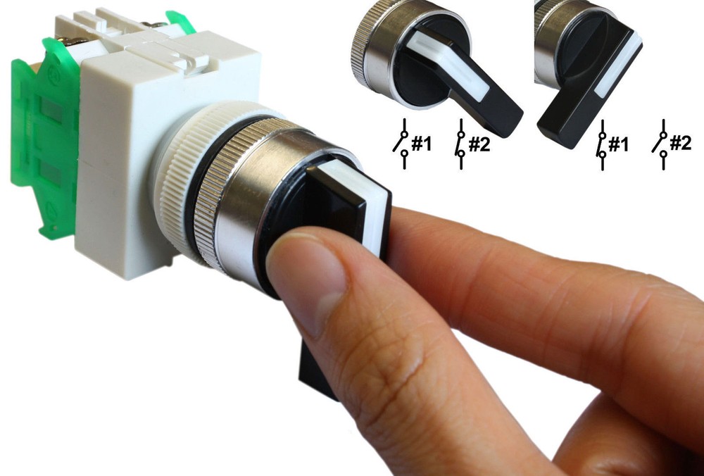 Two (2) Position Switch Power Ignition Rotary Selector Switch US Seller