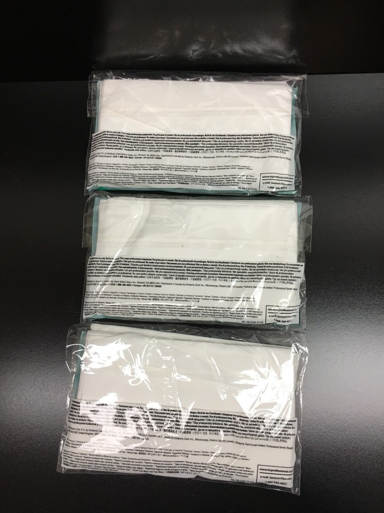 KIMTECH Science REF 7554 Large Microfiber Task Wipes Lot 3 PKS