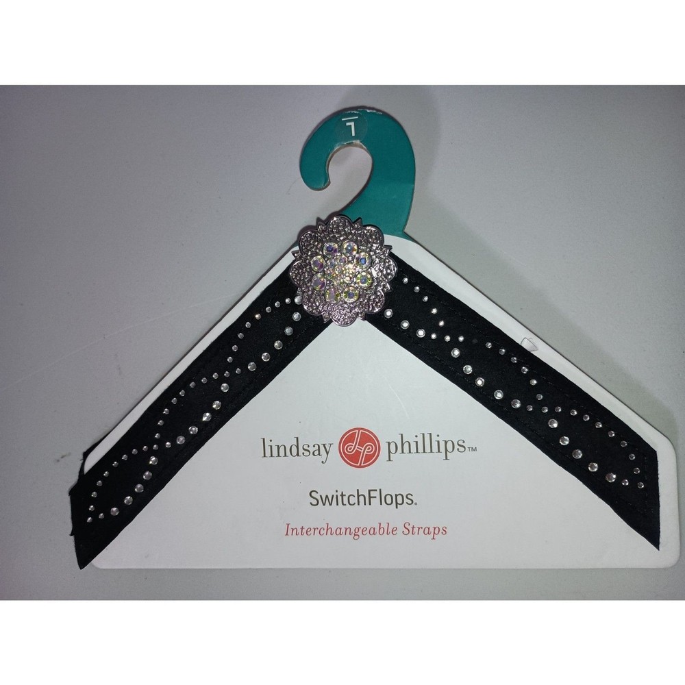 LINDSEY PHILIPS SwitchFlops Interchangeable Straps Snap Shell/Pineapple Size L