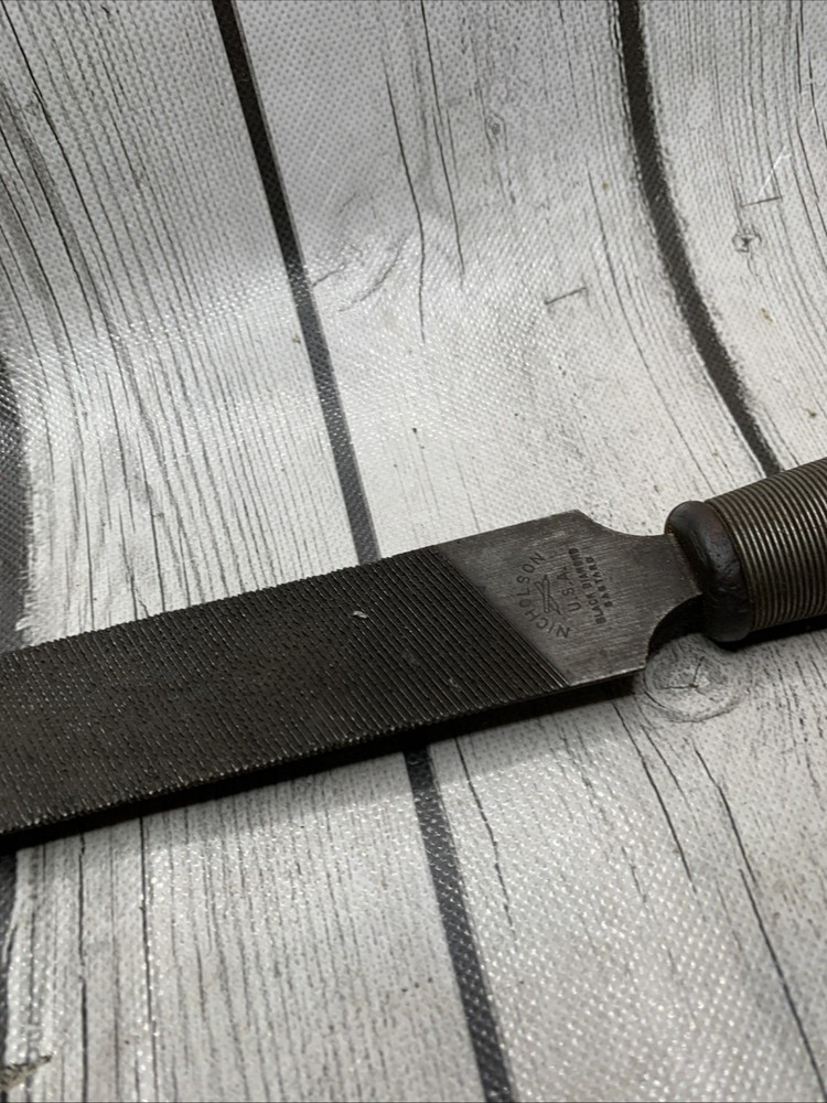 VintageNicholson BLACK DIAMOND Bastard File W/Handle