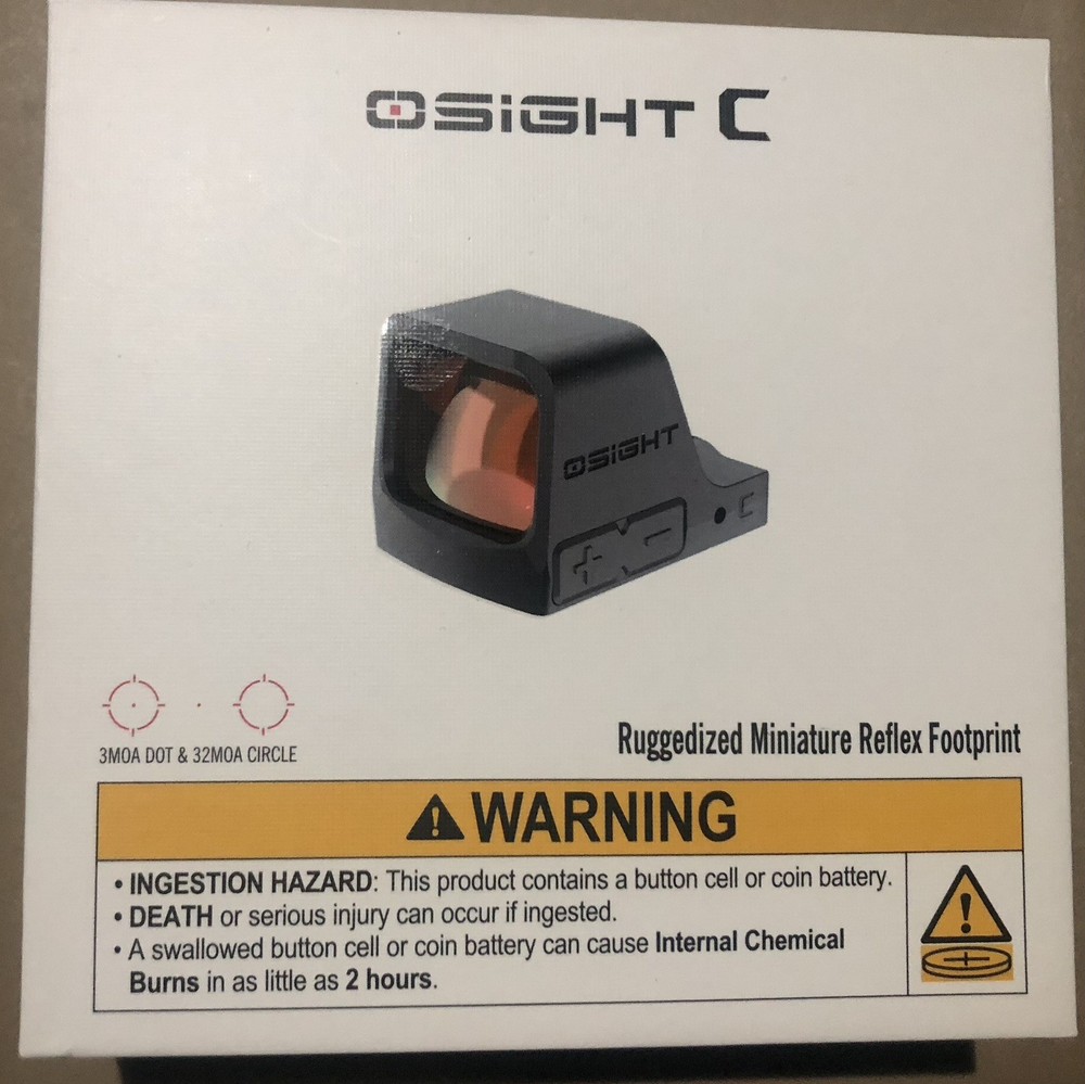 Osight C Red Dot Sight Ruggedized Miniature Reflex Footprint w/ 1.6” QD Riser