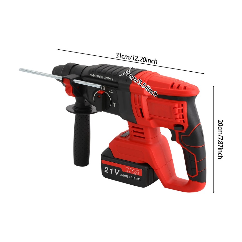 800W Hammer Drill, 110V Battery-powered Hammer Drill, Hammer Drill With 4 Modes