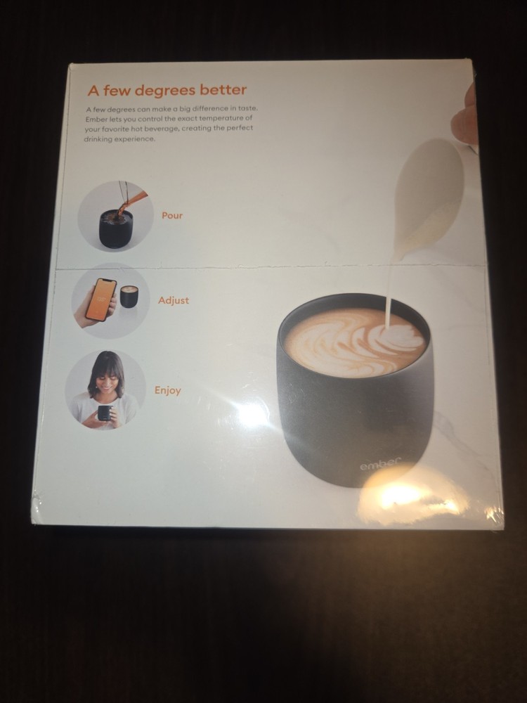 NEW IN BOX! SEALED! Ember Temperature Control Mug 6oz/WORKS WITH ANDROID& APPLE