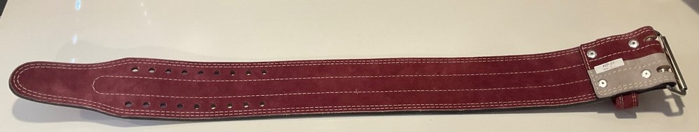 Leather Weight Lifting Belt Prong Two-Tone Back Support Size S