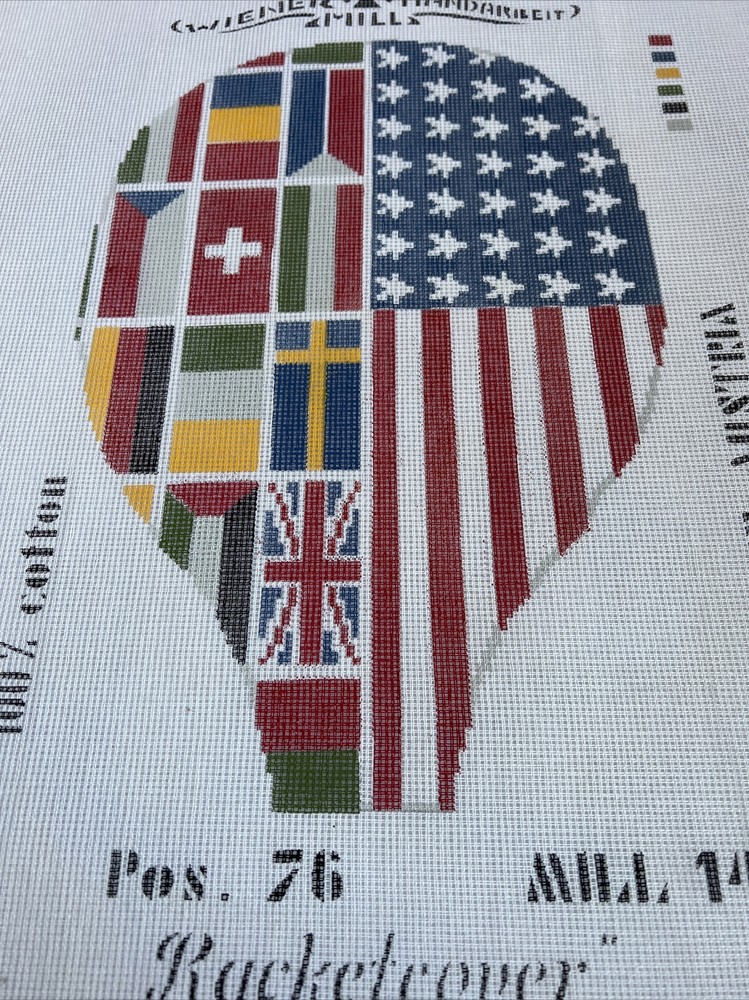 needlepoint canvas handpainted