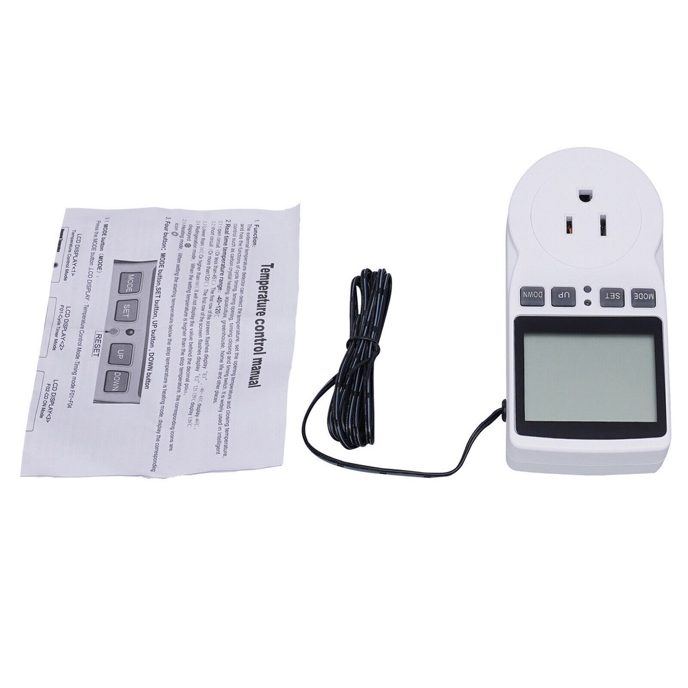 LCD Digital Plug in Thermostat Timer Switch Socket Temperature Controller Switch