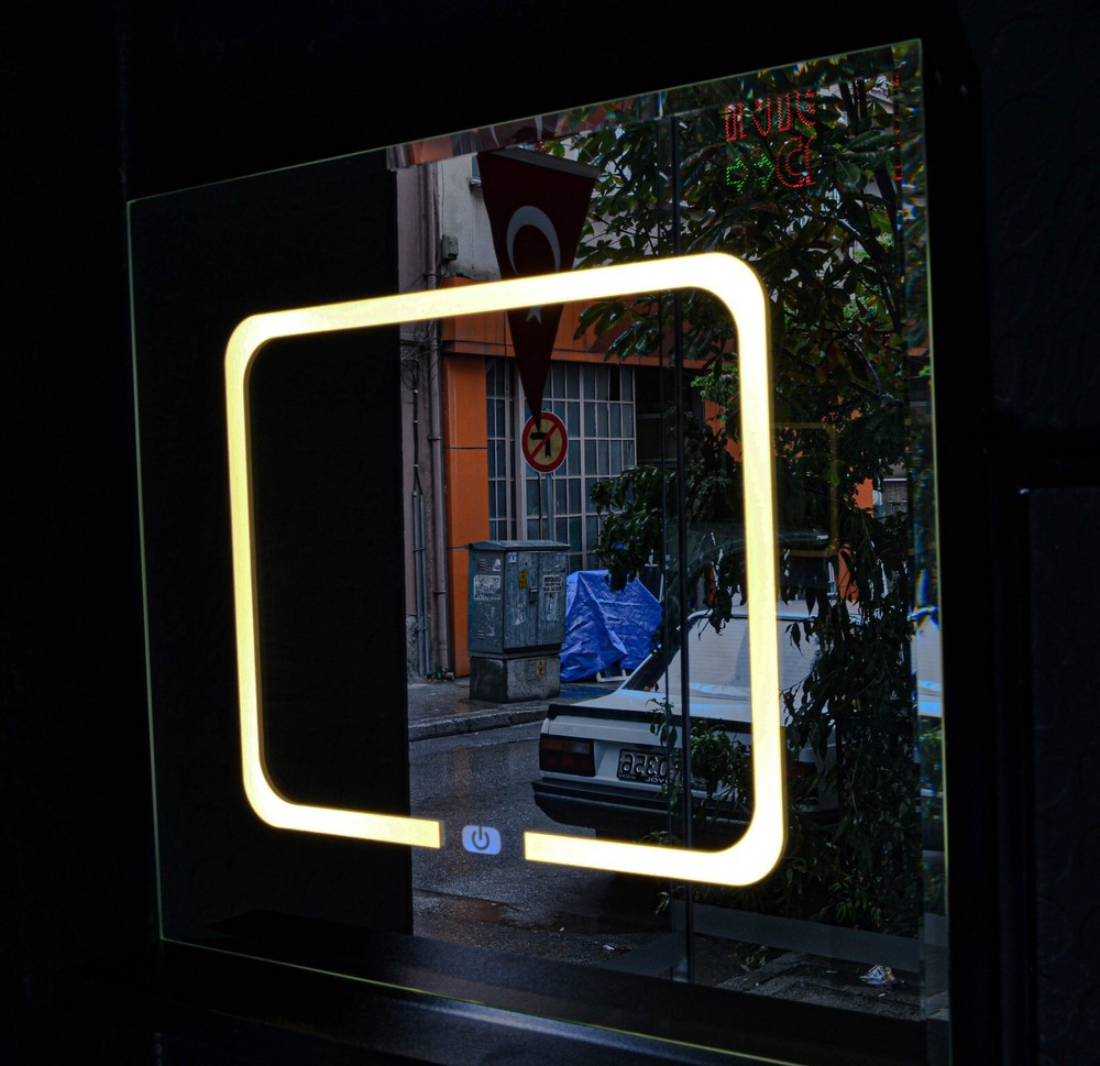 Touch Mirror LED Patterned and Colored