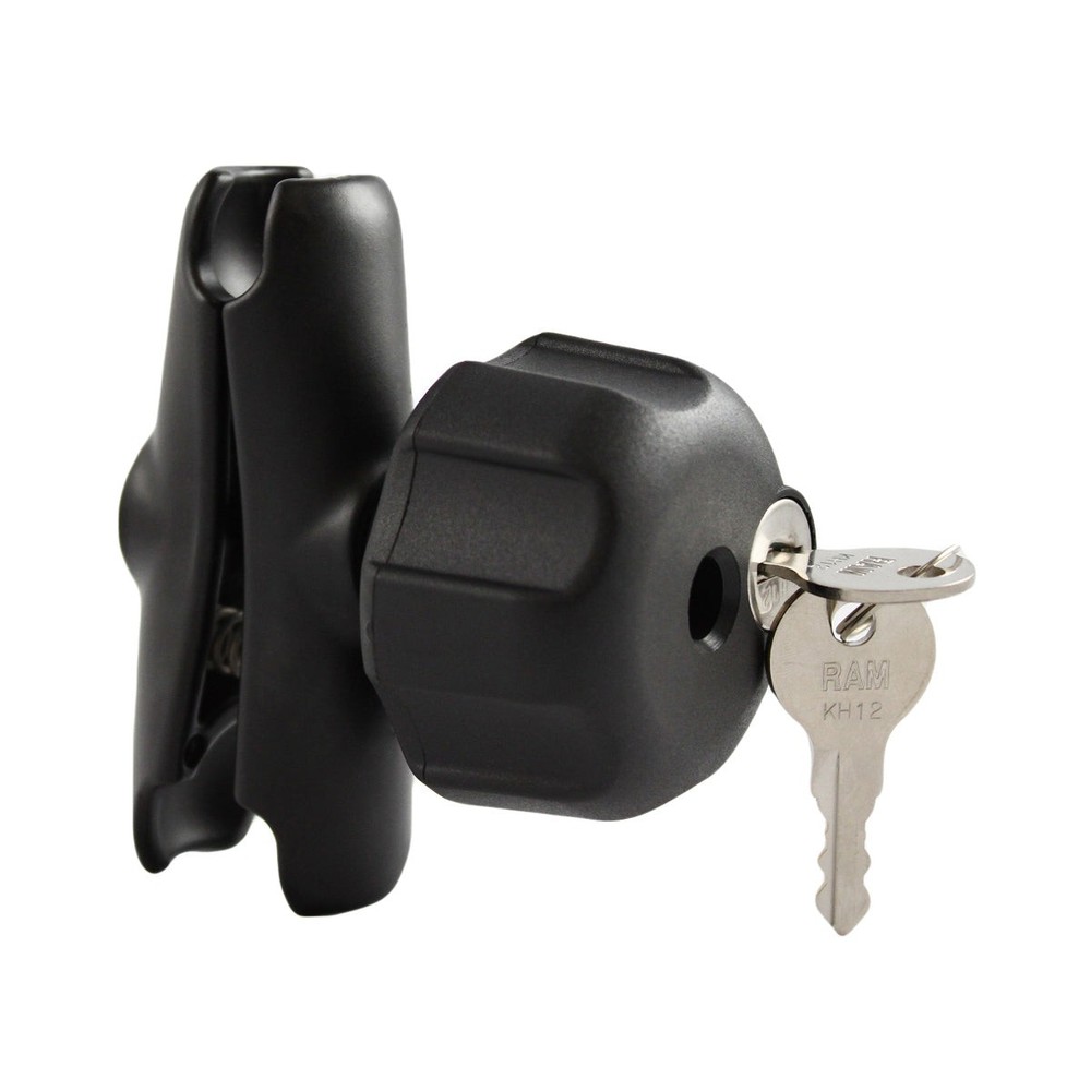 RAM-B-201LU  RAM Double Socket Arm with Key Lock Knob - B ...