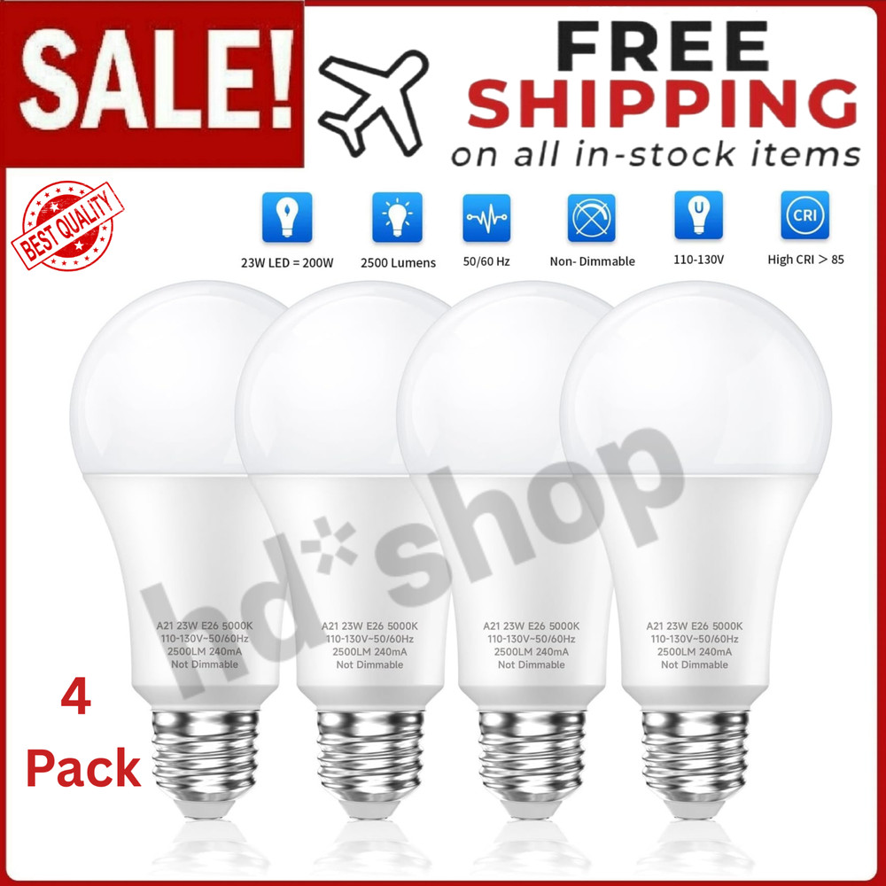 150 Watt LED Light Bulbs, Daylight White 5000K, 2500 Lumens Super Bright LED Bul
