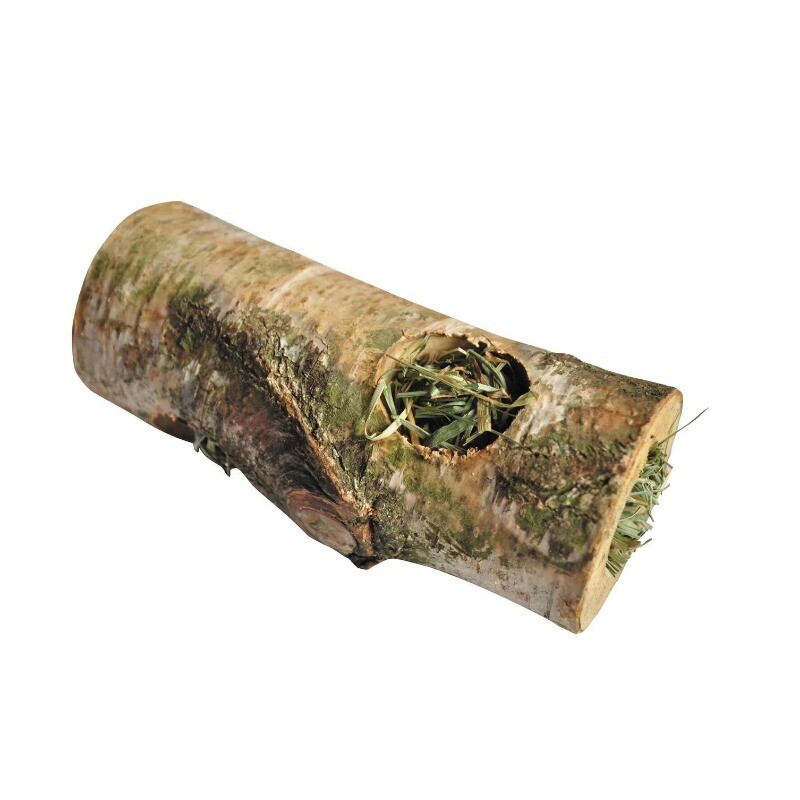 A&E Cage Small Animal Birch Tunnel with Hay - Medium