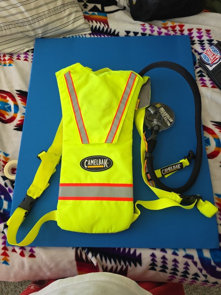 Camelbak Hiviz Hydration Pack Never Used With Cleaning Kit.