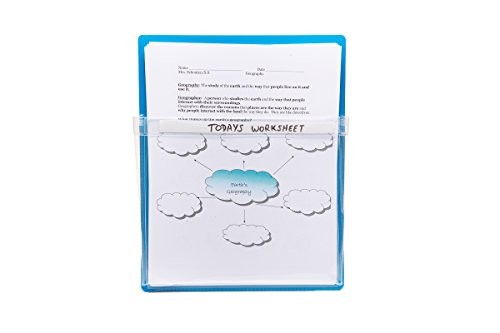 Kitchen 4 Pack Assorted Color Magnetic Pockets Durable Clear Label Holders