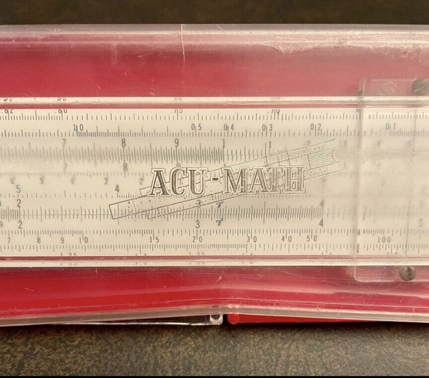ACU-MATH Ruler No. 150 Trigonometry Professional Slide w/ Case Mannheim Vintage