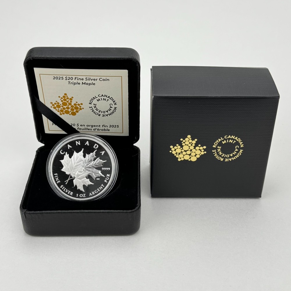 2025 Canada $20 Triple Maple Leaf - Pure Silver Coin