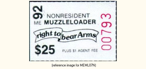 D2K Maine Muzzle-Loader Stamp 1992 $25.00