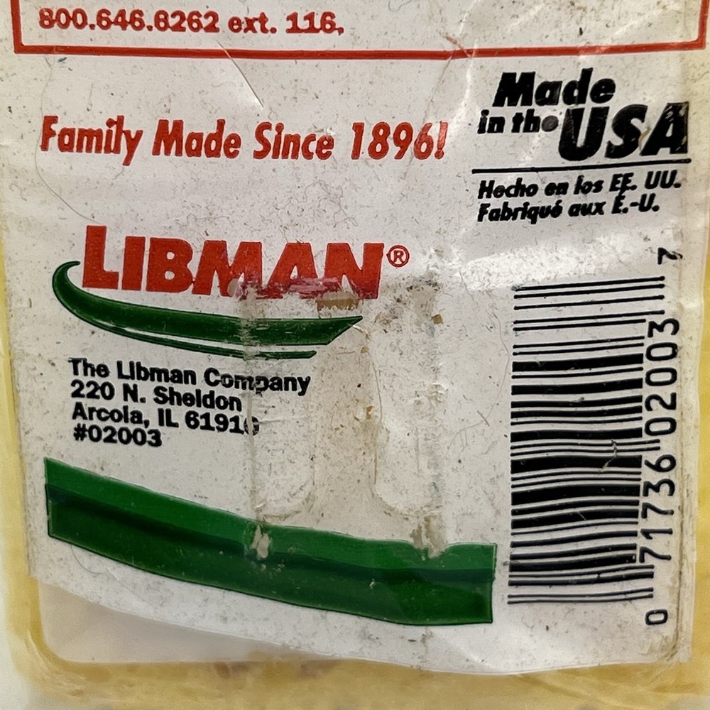 Libman 02003 Sponge Mop Refill • Fits Model 106 • Cellulose Sponge Head OEM Part