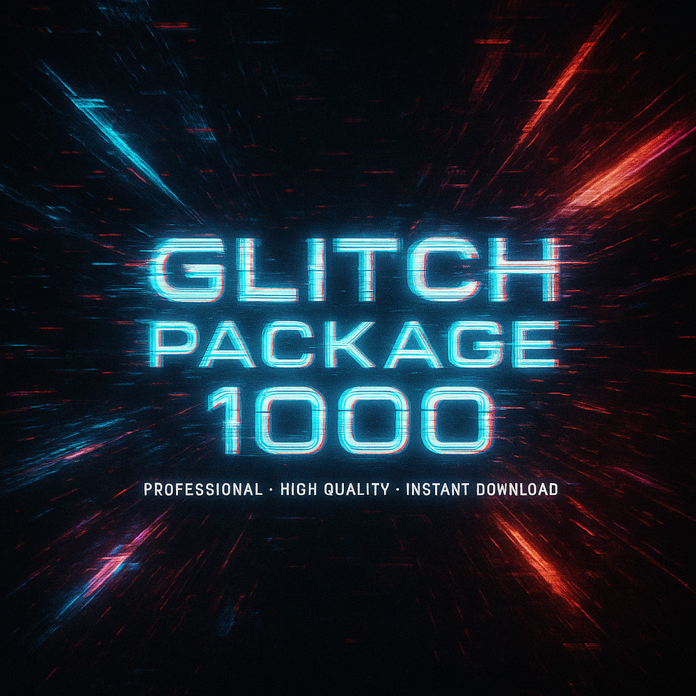 Glitch Package 1000 – Professional Digital Visual Effects Collection