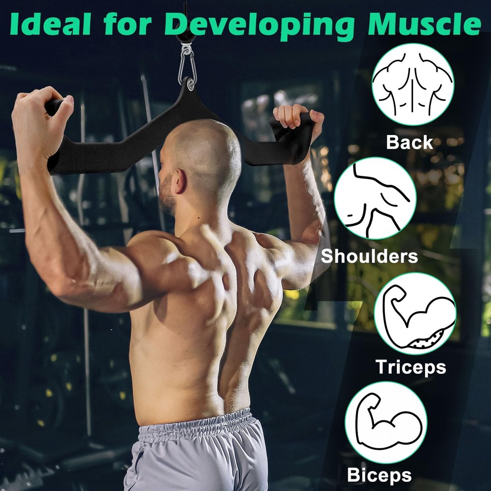 LAT Pulldown Attachments Bar Cable Machine Attachment for Home Gym Equipment