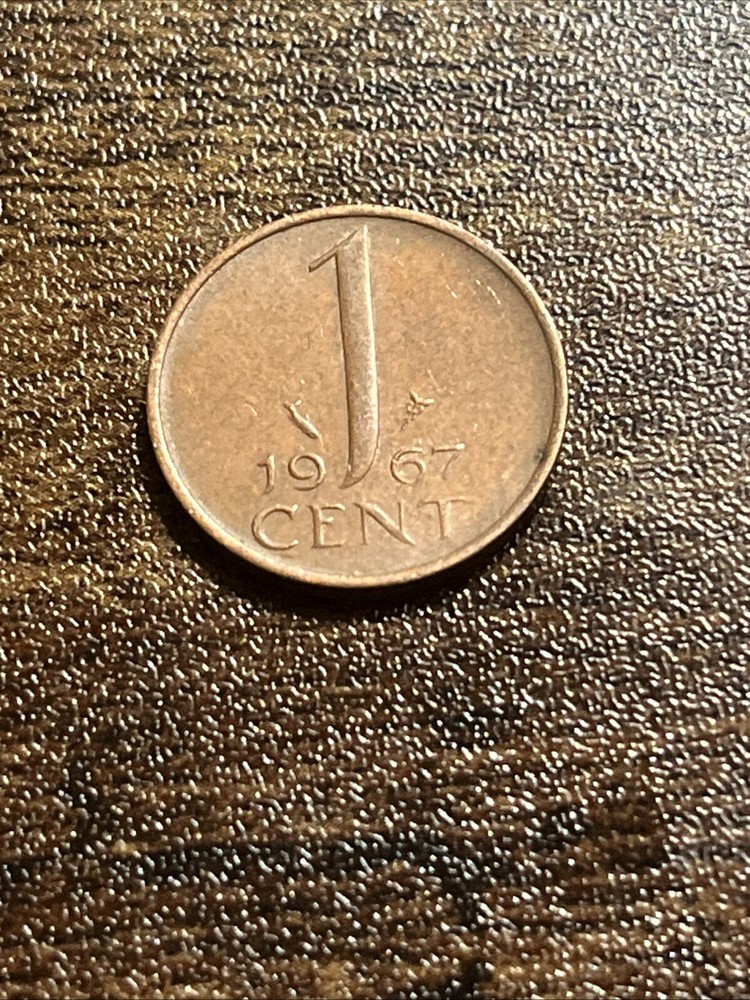 1967 Netherlands 1 One Cent Actual Coin TK8788*