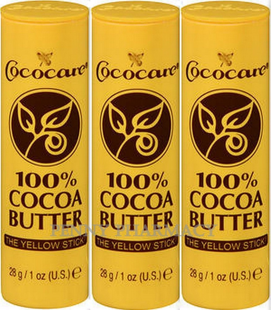 Cocoa Butter Sticks 100% Pure COCOCARE 1oz ( 3 pack ) /