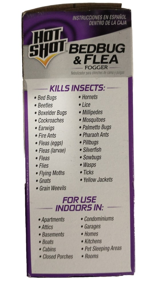 Hot Shot Bed Bug & Flea Fogger Pack 3-Pack, Kills Bed Bugs and Fleas Indoors
