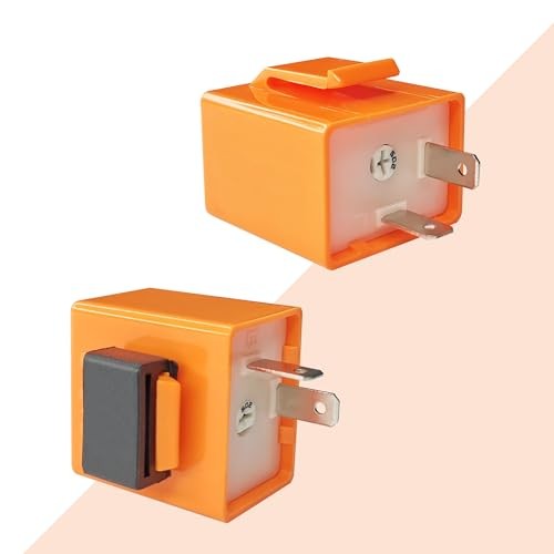 2Pcs 2-Pin 12V Speed Adjustable LED Electronic Flasher Relay Fix Motorcycle