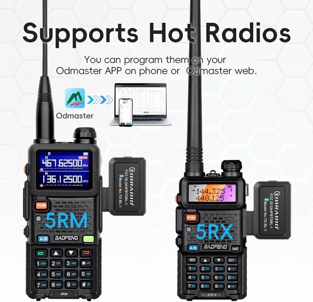TIDRADIO Ham Radio Wireless Programmer Adapter APP and PC Program for Black