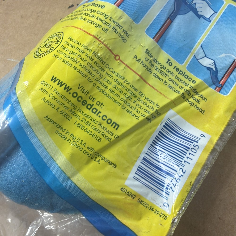 New FLAW O Cedar Pro Scrub Roller Mop Refill Wave Sponge Head Replacement