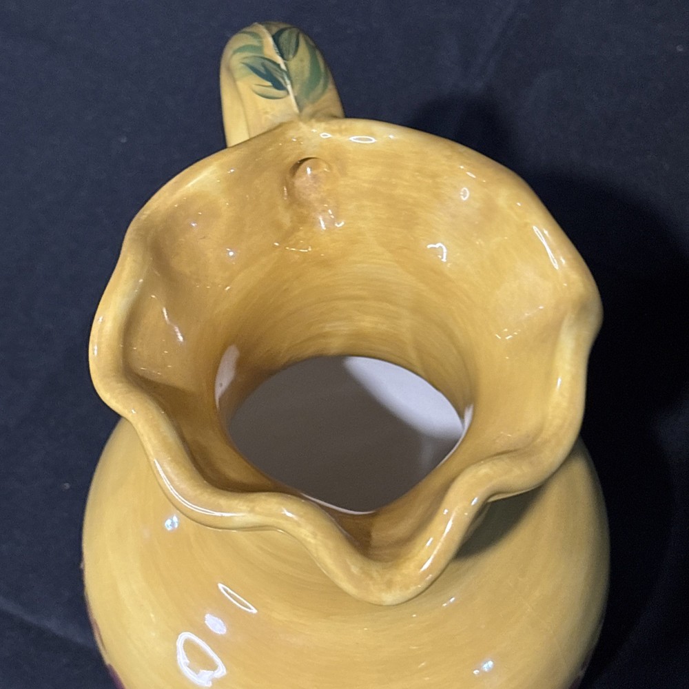 Le Provance Hand Painted Flower Pitcher