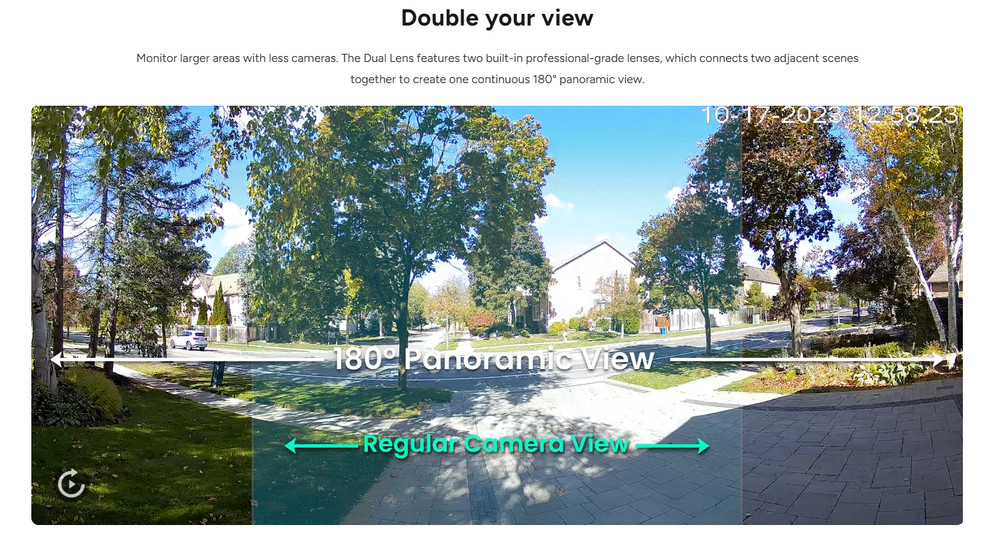 Lorex 4K Dual Lens WiFi Security Camera w/Smart Security Light security cameras