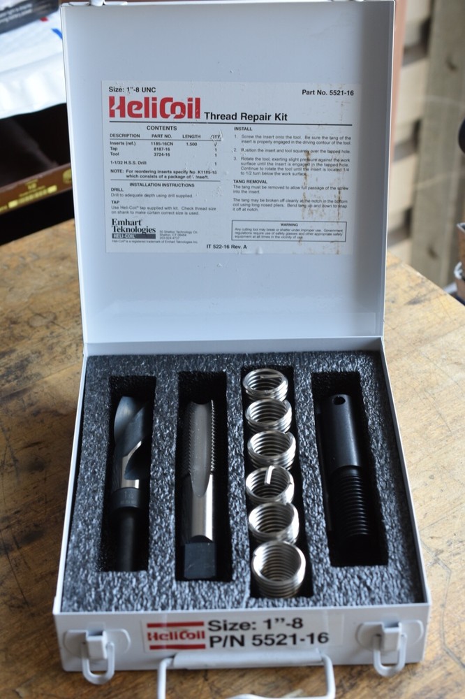 HELI-COIL Thread Repair Kit: 1"-8 Thread size, 5521-16