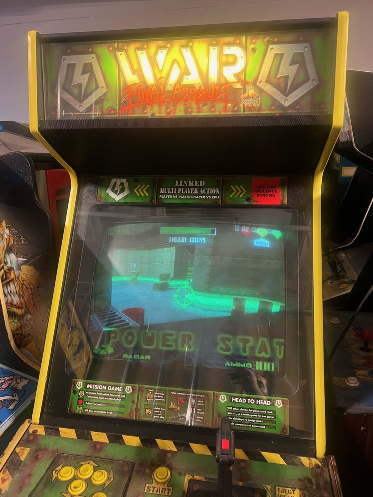 WAR FINAL ASSAULT ARCADE MACHINE by ATARI 1999 (Excellent Condition) *RARE*