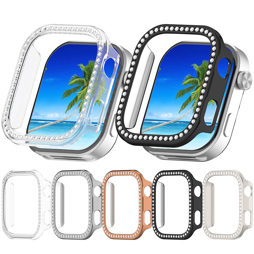 PC Watch Cover Case For Redmi Watch 6 Single Row Diamond Protective Case Shell