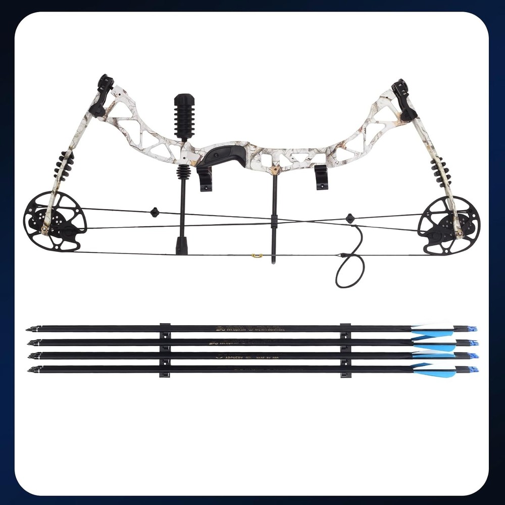 Archery Wall-Mounted Bow Rack and Arrow Holder - rack