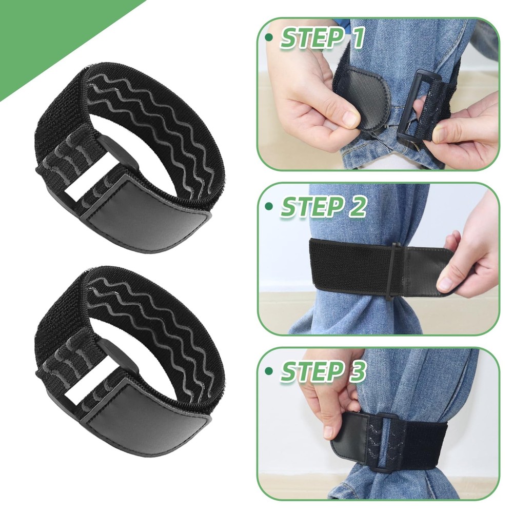 4 PCS Elastic Boot Straps, Ankle Strap Cowboy large size, Black