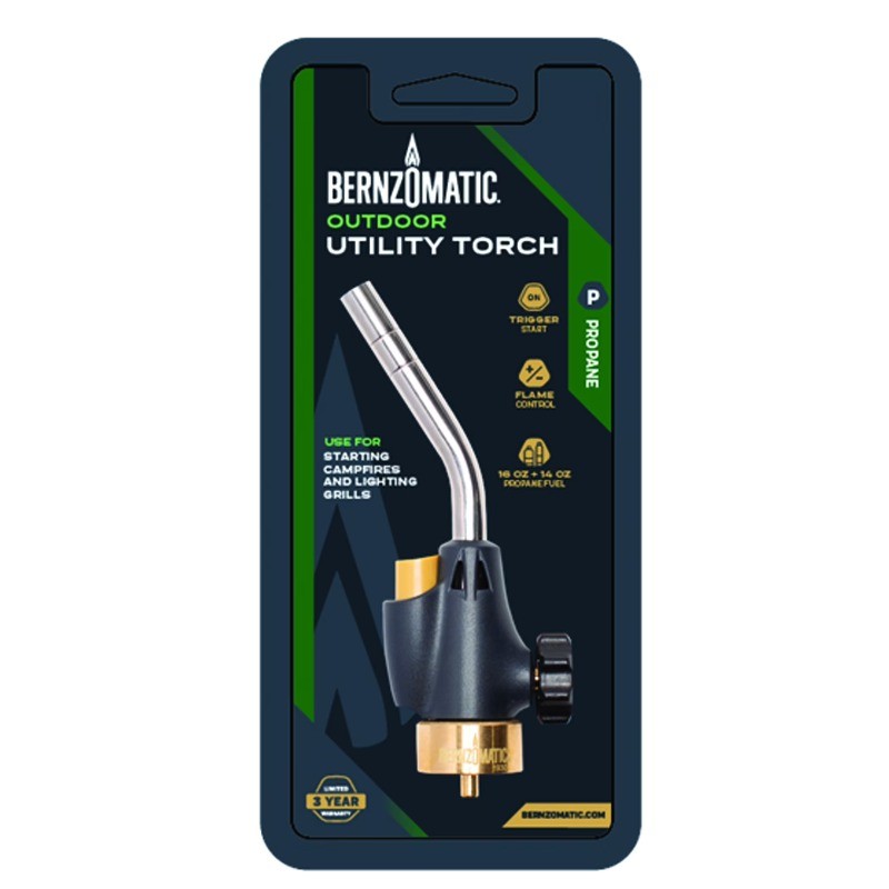Bernzomatic FireStarter Utility Torch with Trigger-Start Ignition & Webbed Flame