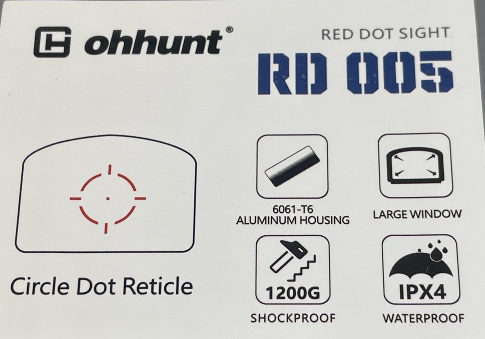 ohhunt RD005 Red Dot Sight **USED**