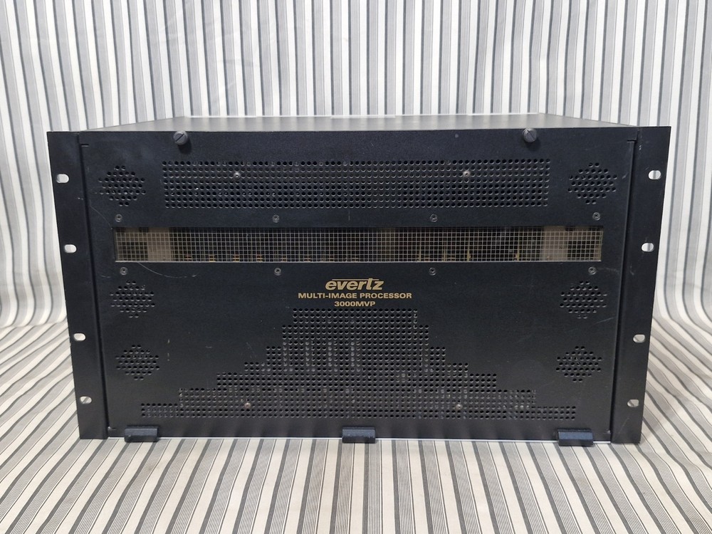 Evertz 3000FR Multi-Image Processor Frame w/ Modules Powers On, Not Fully Tested