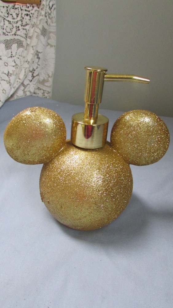 Disney Gold Pump Bottle with Ears Silver Pump
