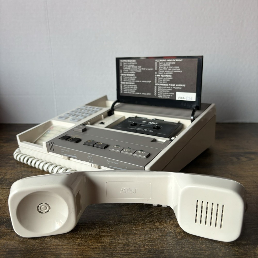 AT&T Model 1510 Answering System Retro 2-Way Programmable Office Phone - White