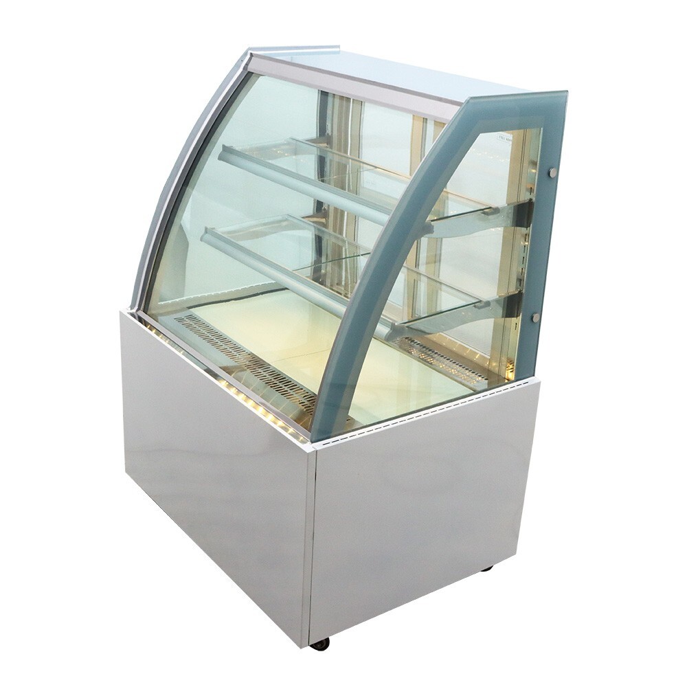 220V Floor 3 Layers Refrigerated Cake Display Cabinet Bakery Showcase