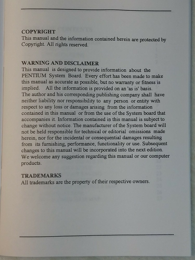 Intel Pentium VX Chipset Based System Board Technical Manual Flamingo VX CE RARE