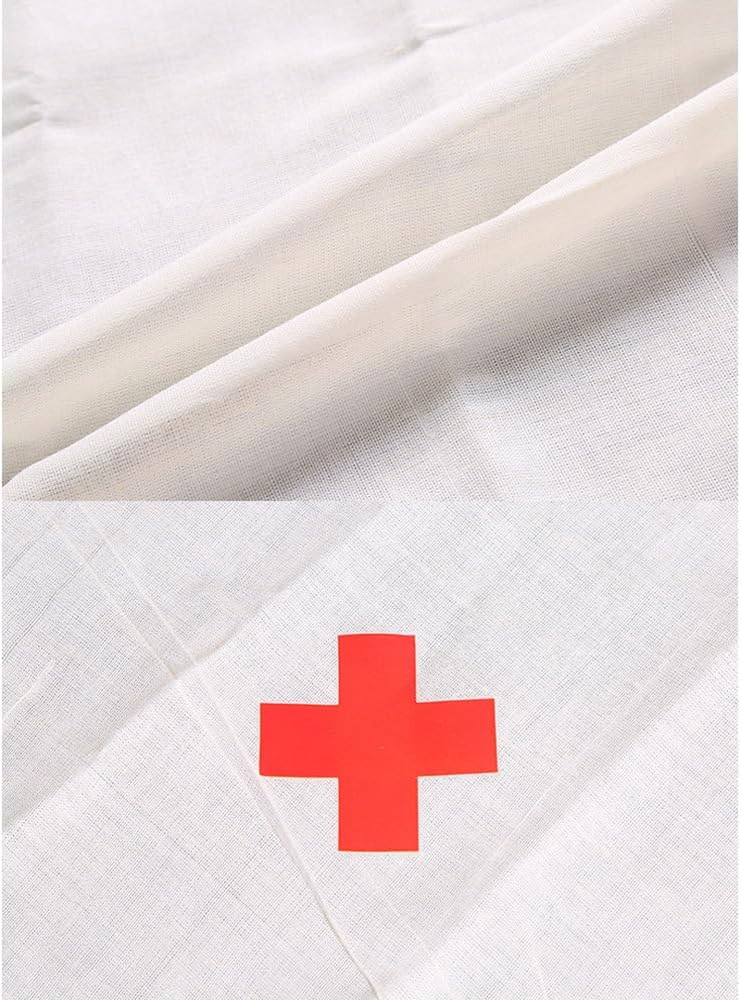 2 Pack First Aid Triangular Bandage with Red Cross Sign Fabric First Aid Triangl