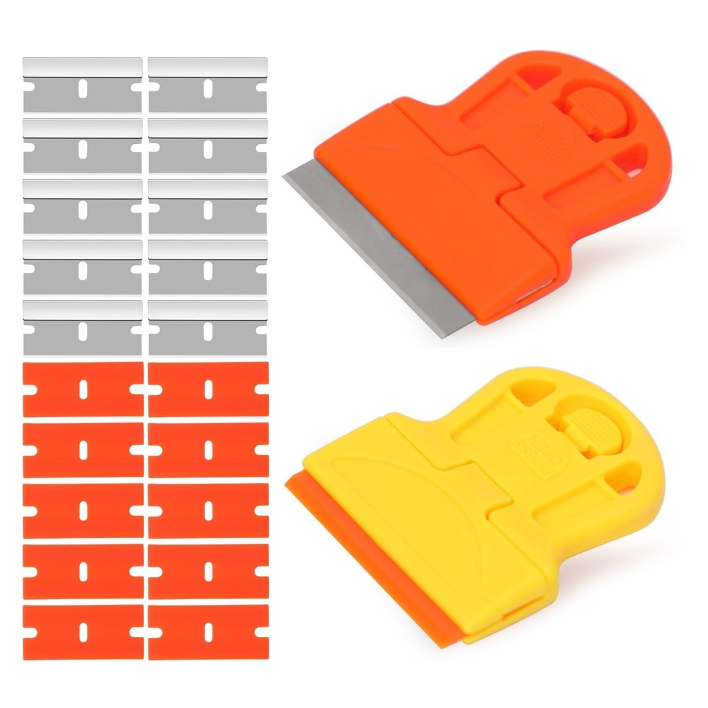 DEPOTA 2 Pack Razor Blade Scraper Plastic 2