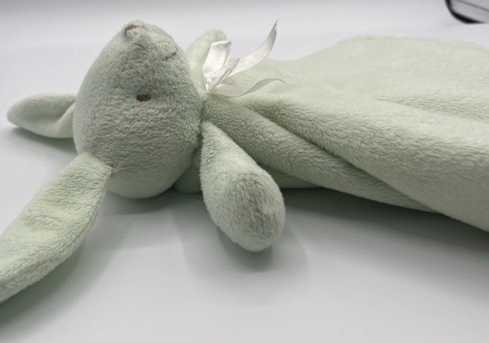 Blankets & Beyond Mint Green Bunny Rabbit Security Blanket
