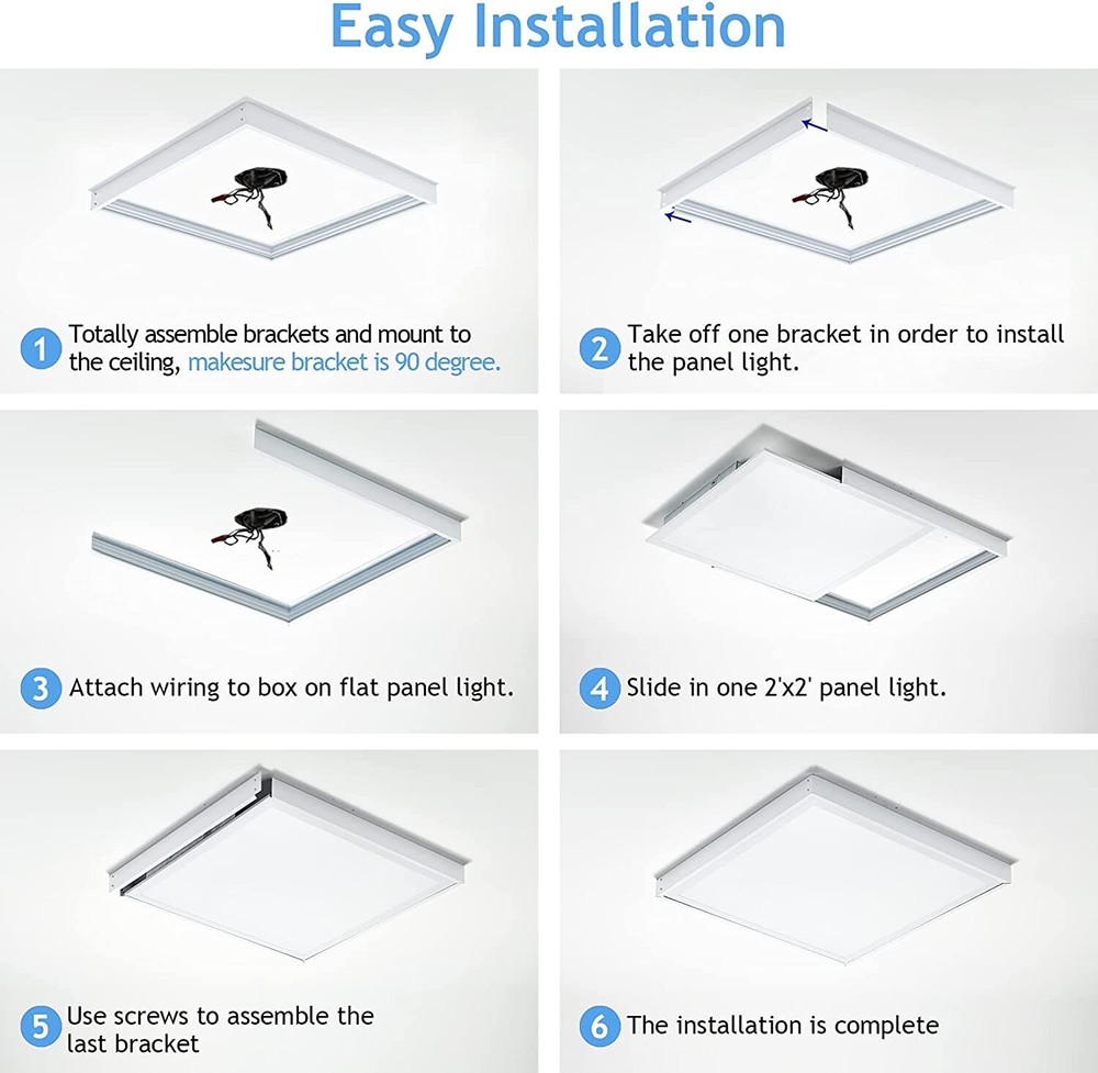 1X4 FT Surface Mounted Frame Kits for Ceiling installation, 2.75"H
